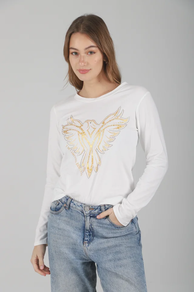 Remera Golden Eagle c/ strass GUK70057