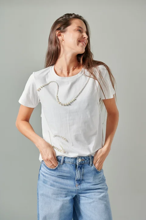 Remera Perlitas GU5097