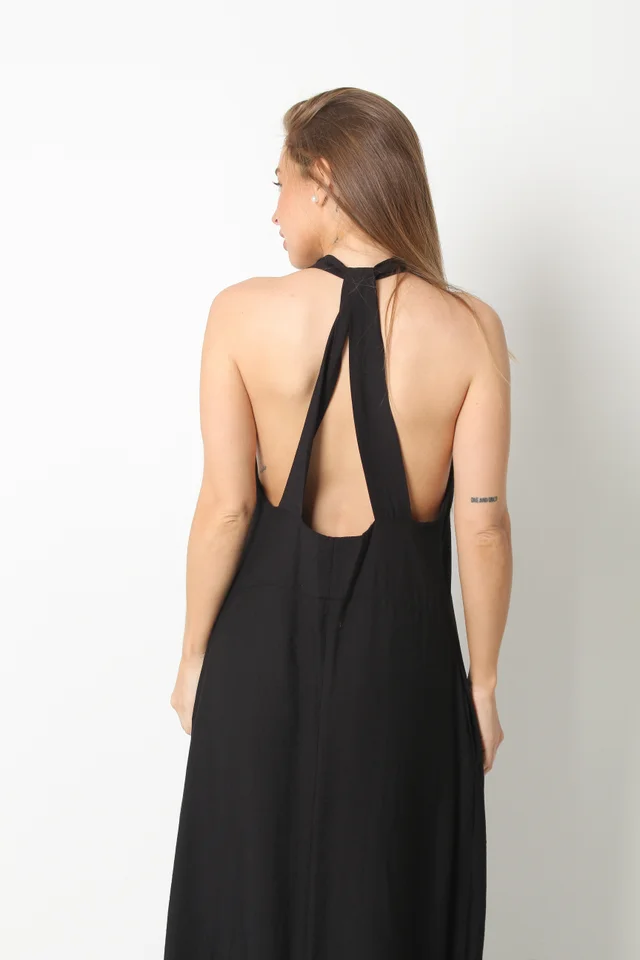 Vestido HAWAI Lino Espalda Cruzada GU248