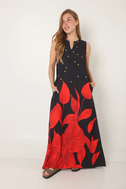 Vestido HOJAS DE AMOR GU258