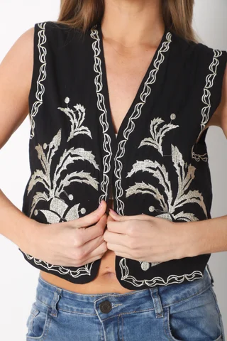 Chaleco Davinci Bordado GUK70010 - Vista 5