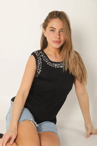 Musculosa FARADAY c/piedras GUK70079 - Vista 6