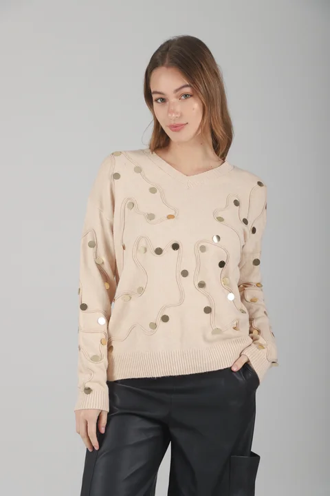 Sweater Pelican Bremer c/ Bordado y Aplique GUL678