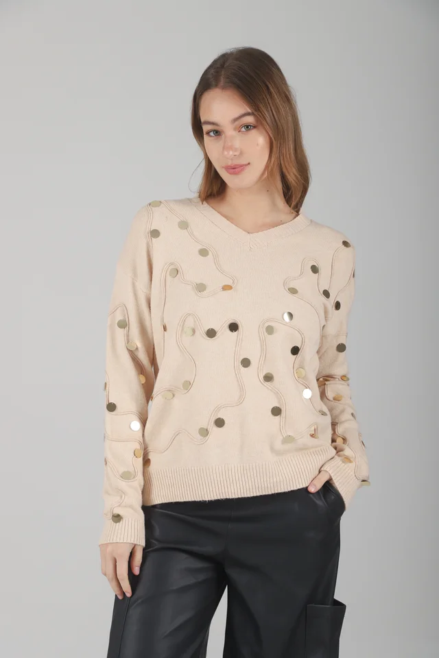 Sweater Pelican Bremer c/ Bordado y Aplique GUL678