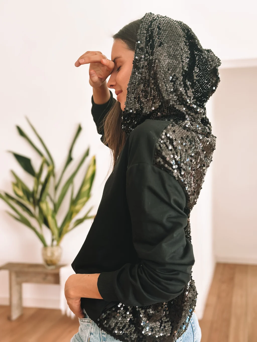 Campera  Brilliant con Lentejuelas GUK119