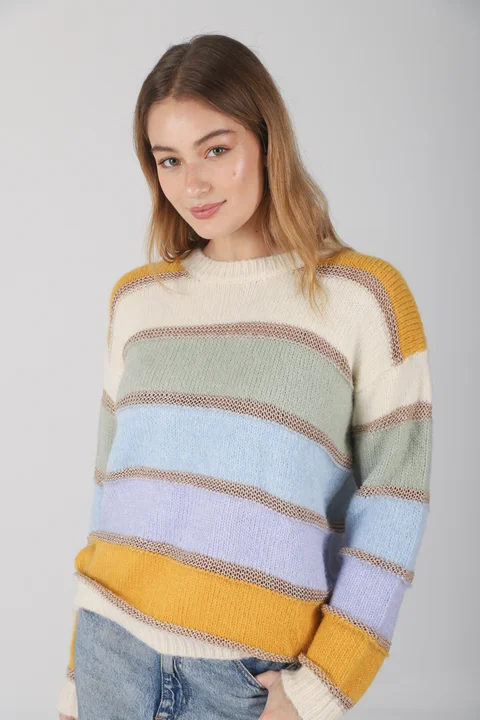 Sweater Giulia Rayado con Lurex GU21151