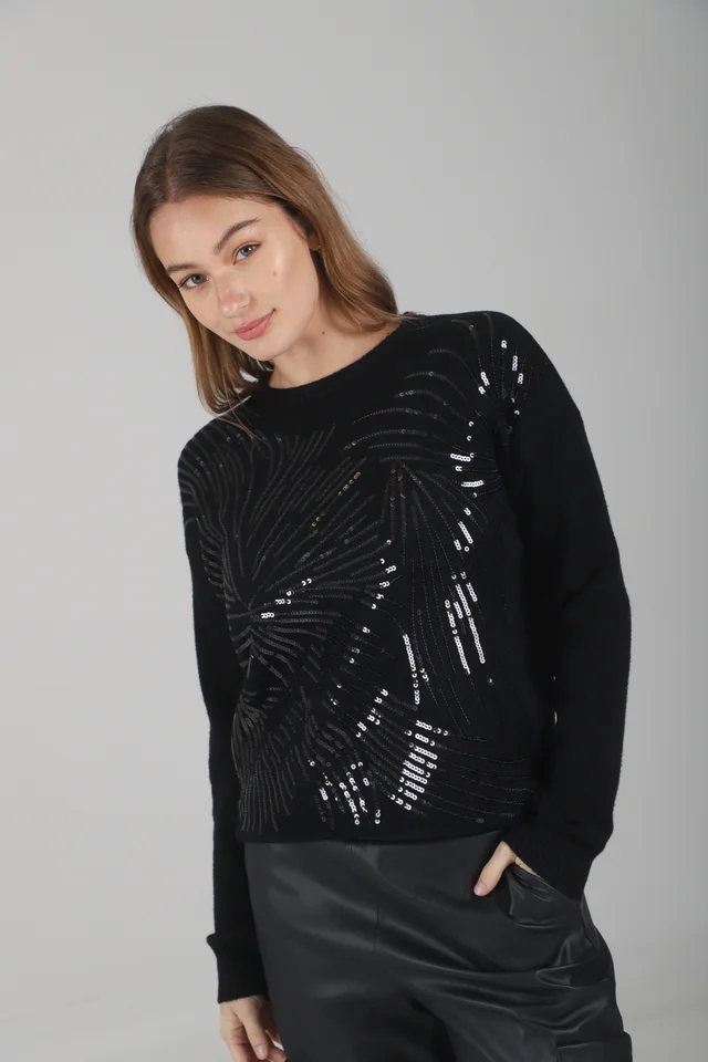 Sweater Belair Bremer con Lentejuelas Bordadas GUL676