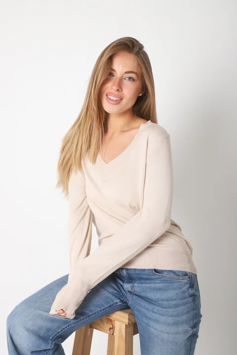 Sweater GUINEA HILO Escote V Media Estacion GUL684