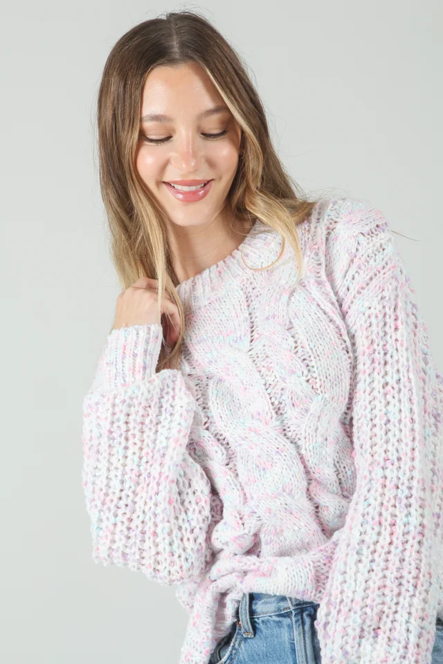 Sweater Beverly Tejido Grueso Trenzado GU17