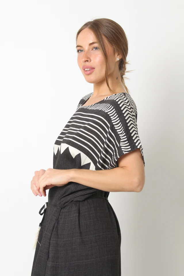 Vestido SEGOVIA LINO ETHIOPIAN Con Lazo GU5767