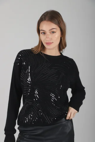 Sweater Belair Bremer con Lentejuelas Bordadas GUL676 - Vista 1