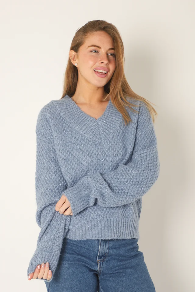 Sweater Kiria Escote V Tejido Grueso GU81330