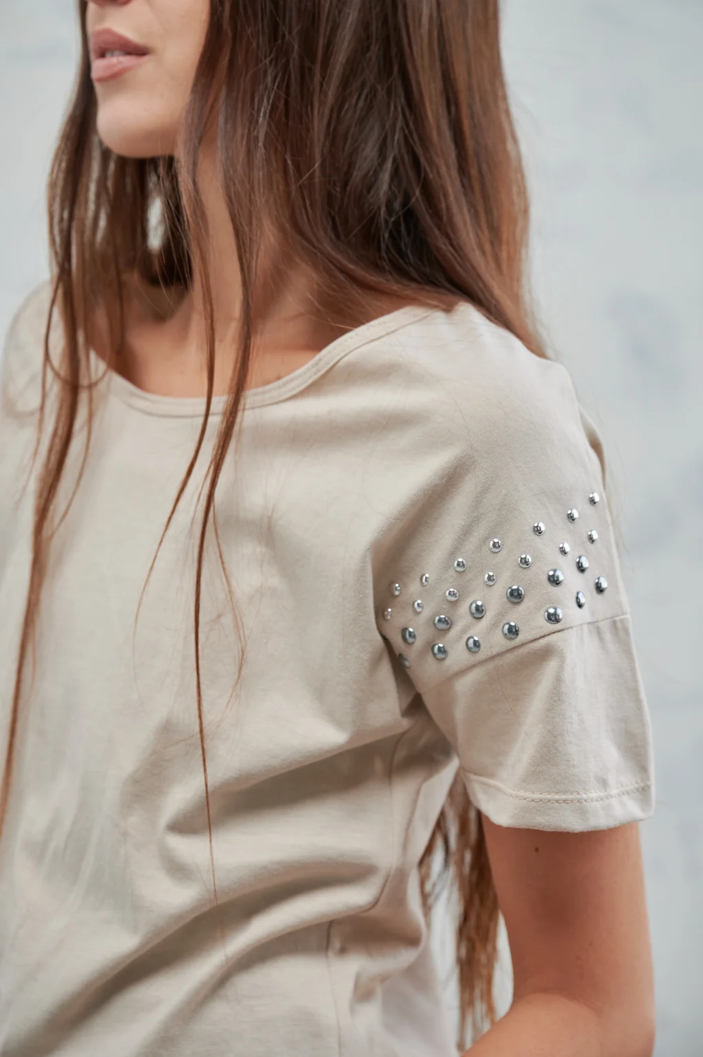 Remera Sandy Algodon con Tachas