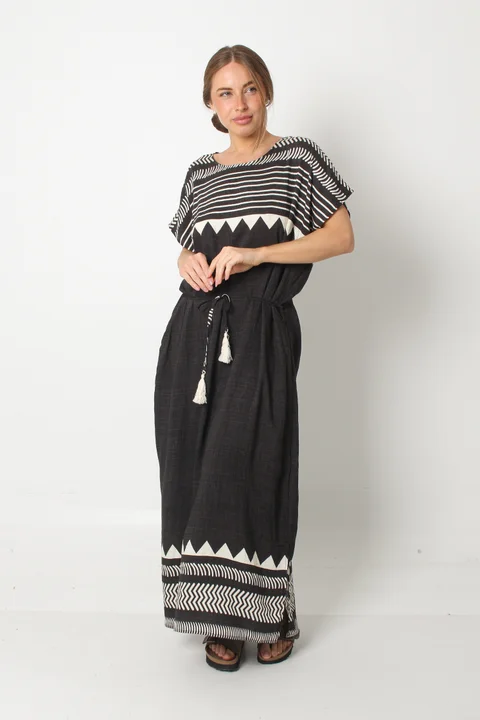 Vestido SEGOVIA LINO ETHIOPIAN Con Lazo GU5767