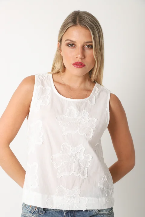 Musculosa PETALOS FLORES bordados GUK70169