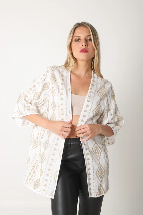 Kimono MUNAY Lino bordado GUK70165