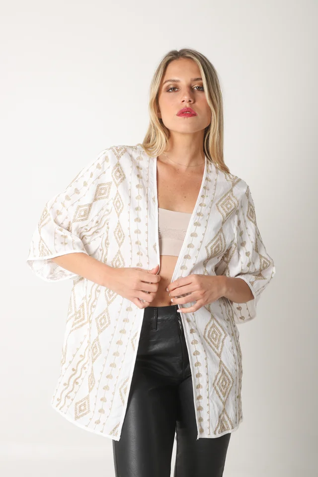 Kimono MUNAY Lino bordado GUK70165