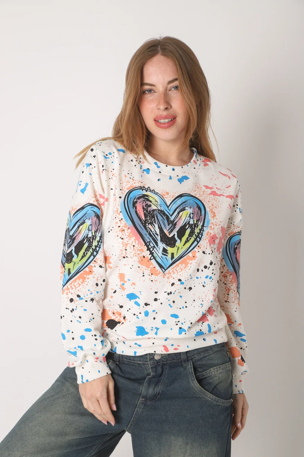 Buzo Paint Corazon Multicolor GU70080