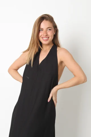 Vestido HAWAI Lino Espalda Cruzada GU248 - Vista 3