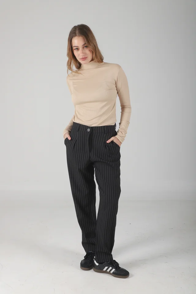 Pantalon Fancy Sastrero Rayado Pinzas