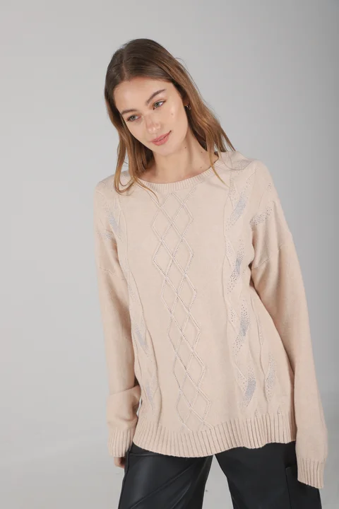 Sweater NIZA Bremer c/ Strass GUL668