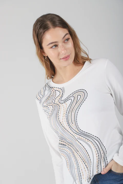 Remera Oasis Manga Larga c/ Piedras GUK70050