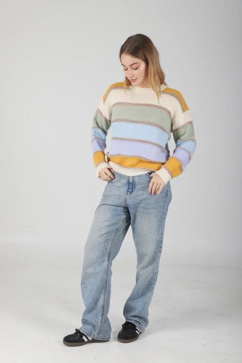 Sweater Giulia Rayado con Lurex GU21151