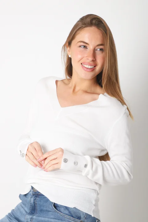 Sweater GUINEA HILO Escote V Media Estacion GUL684