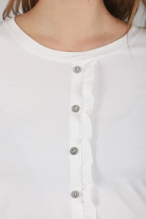 Remera Cobre C/ Strass y Volados GUK70066