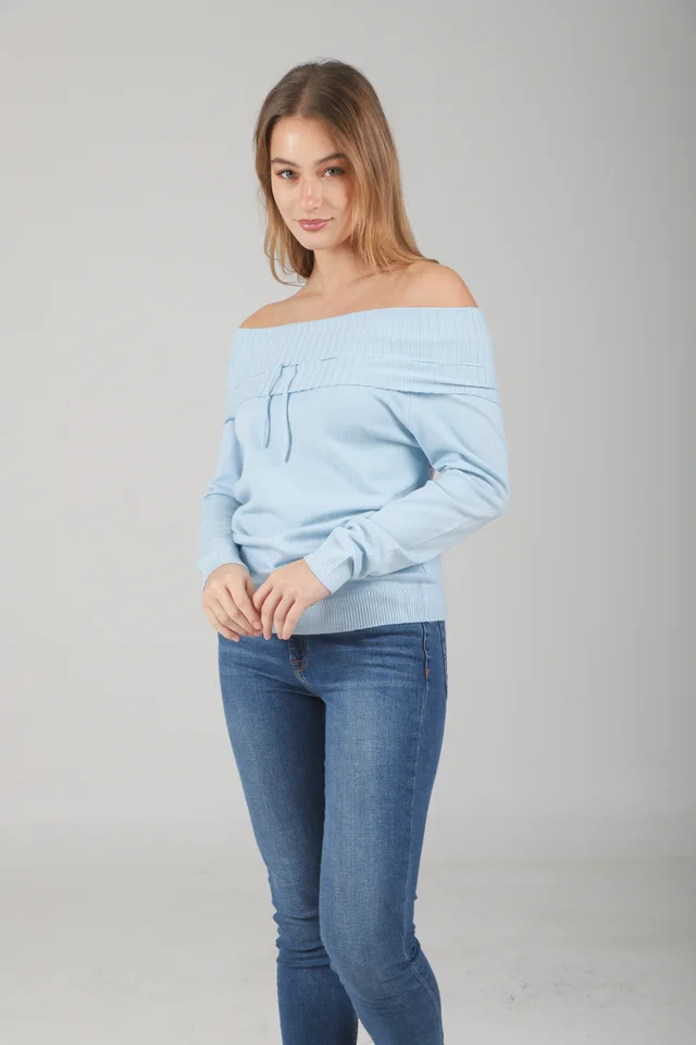 Sweater Kity Bremer Cuello Bote c/ Tira GU665