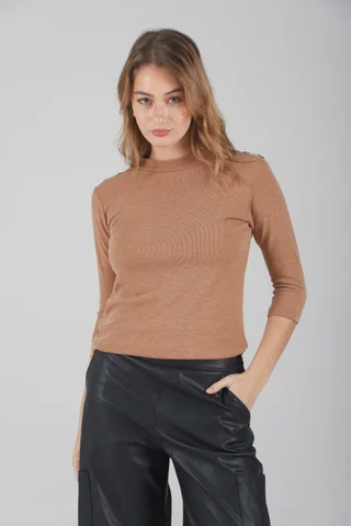 Remera Botones de Morley Elastizado - Vista 4