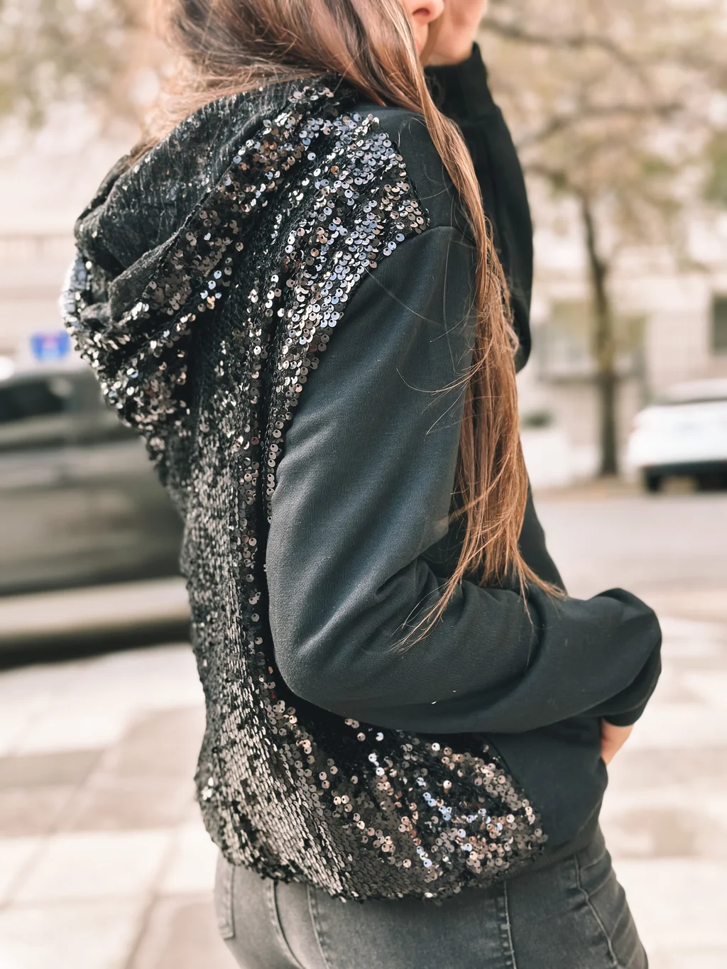 Campera  Brilliant con Lentejuelas GUK119