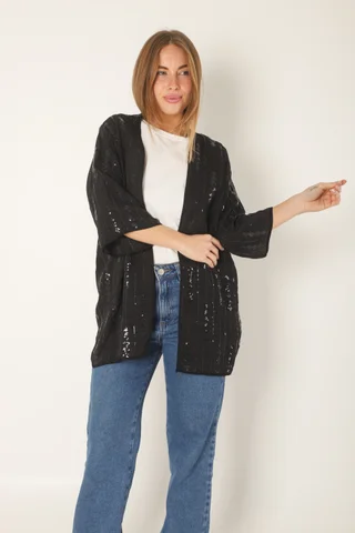 Kimono NATAL Lino c/ Rombos Bordados GU70084 - Vista 3