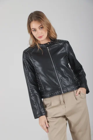 Campera Atenas Ecocuero con Tachas GU78305 - Vista 4