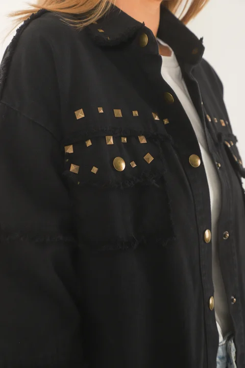 Camisa Dalhi Gabardina con Tachas GUK4099