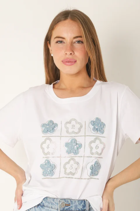 Remera Oversize Tateti con Brillos GU87351