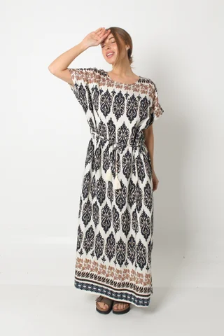 Vestido SEGOVIA LINO BULGARO Con Lazo GU5767 - Vista 4