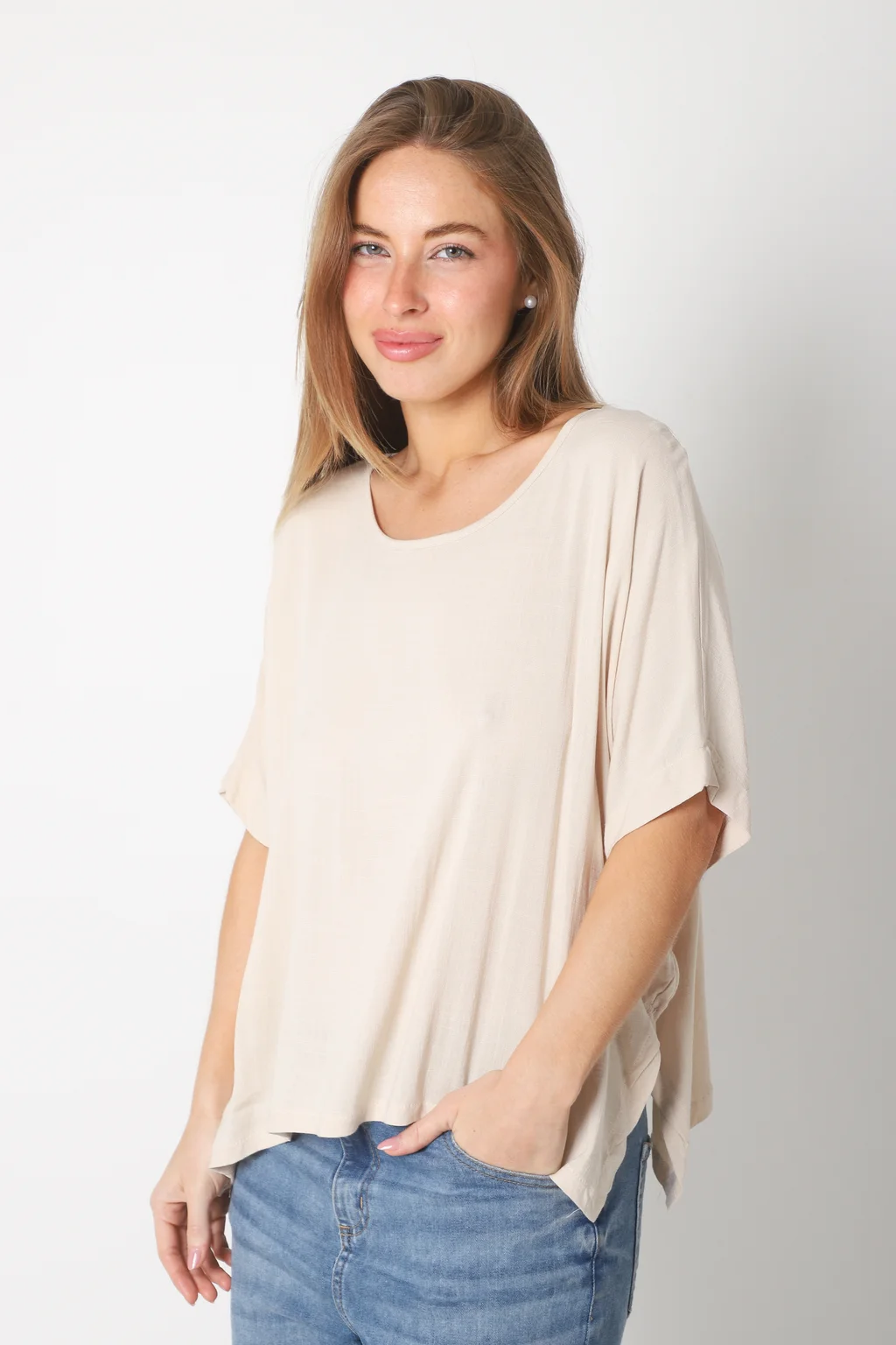 Blusa PEKIN Amplia de  Lino