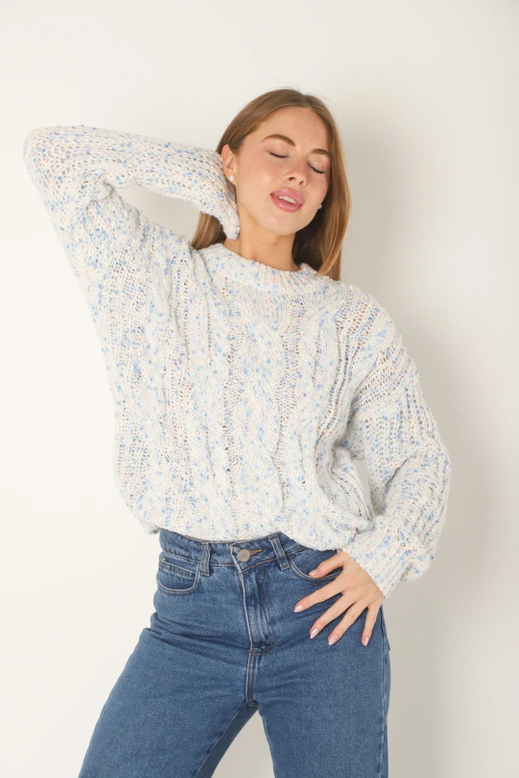 Sweater Beverly Tejido Grueso Trenzado GU17