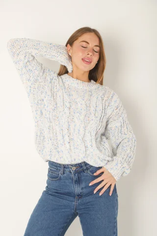 Sweater Beverly Tejido Grueso Trenzado GU17 - Vista 1