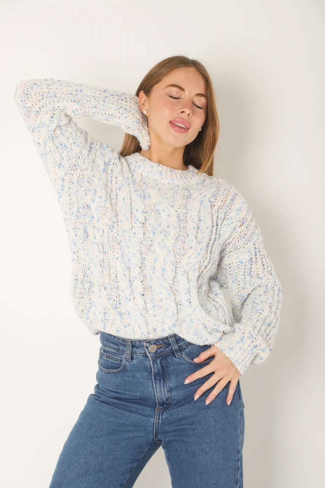 Sweater Beverly Tejido Grueso Trenzado GU17