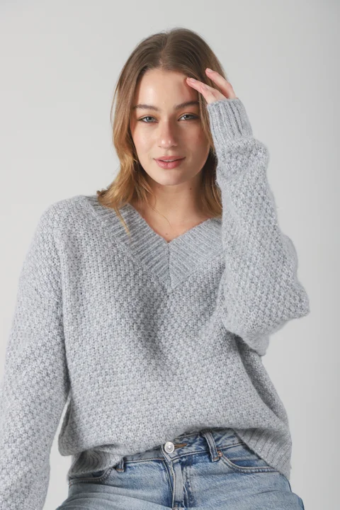 Sweater Kiria Escote V Tejido Grueso GU81330
