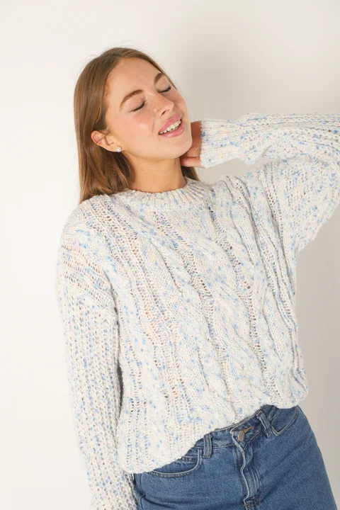 Sweater Beverly Tejido Grueso Trenzado GU17