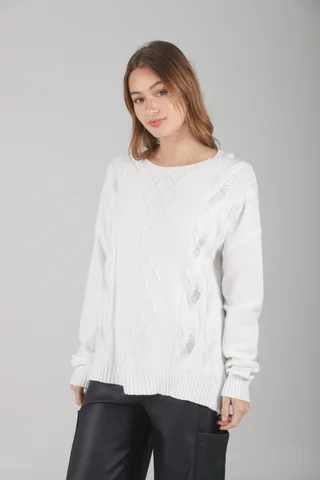 Sweater NIZA Bremer c/ Strass GUL668 - Vista 5