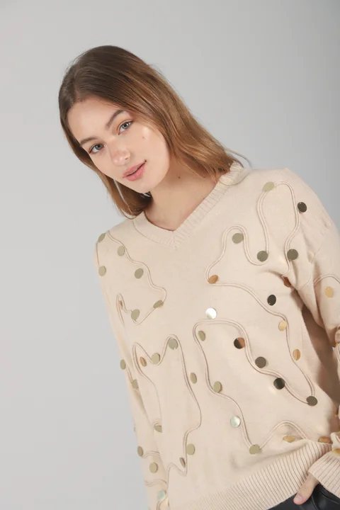 Sweater Pelican Bremer c/ Bordado y Aplique GUL678