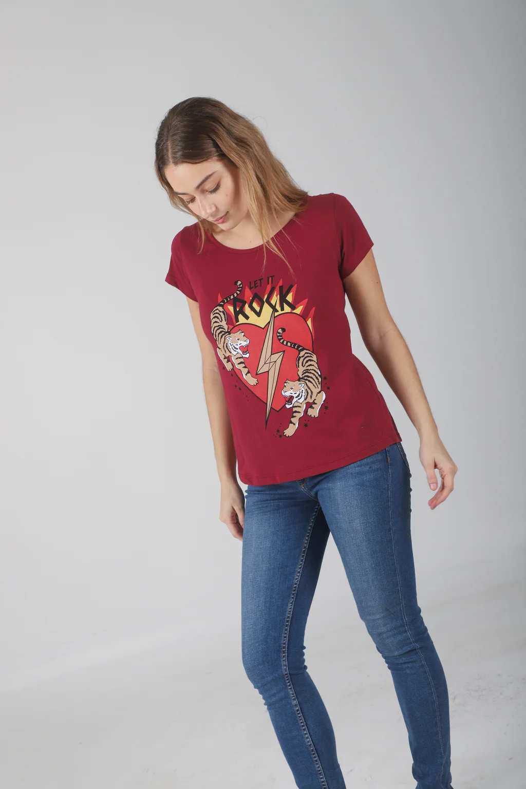 Remera Corazon Tigre y ROCK Jersey
