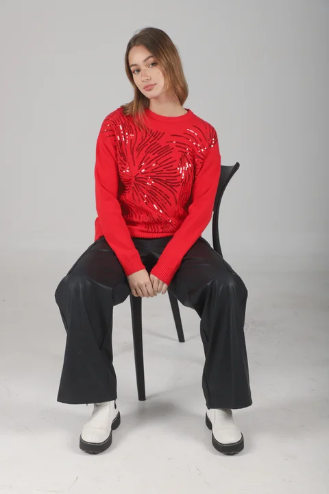 Sweater Belair Bremer con Lentejuelas Bordadas GUL676