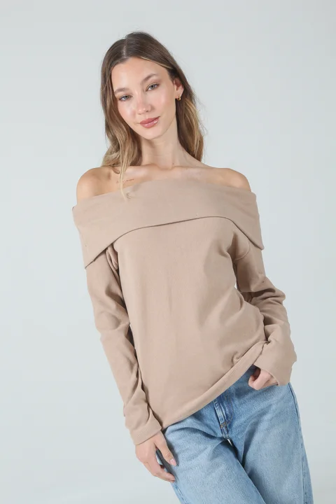 Buzo Lula Lanilla Morley  Hombro Descubierto