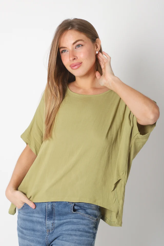 Blusa PEKIN Amplia de  Lino