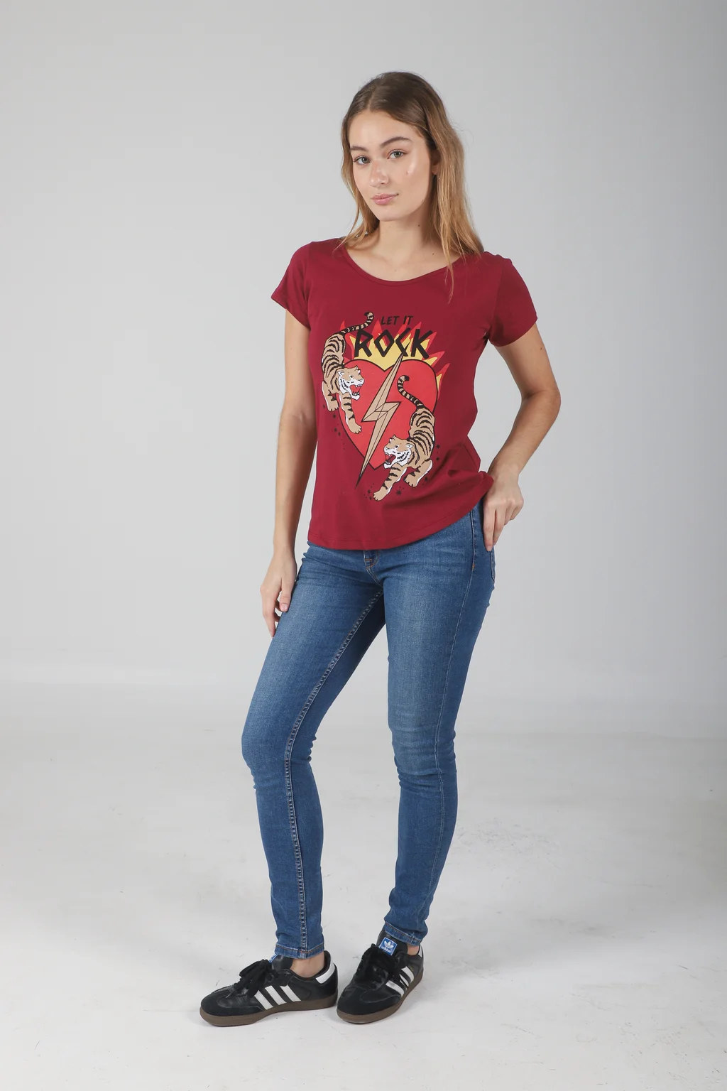 Remera Corazon Tigre y ROCK Jersey